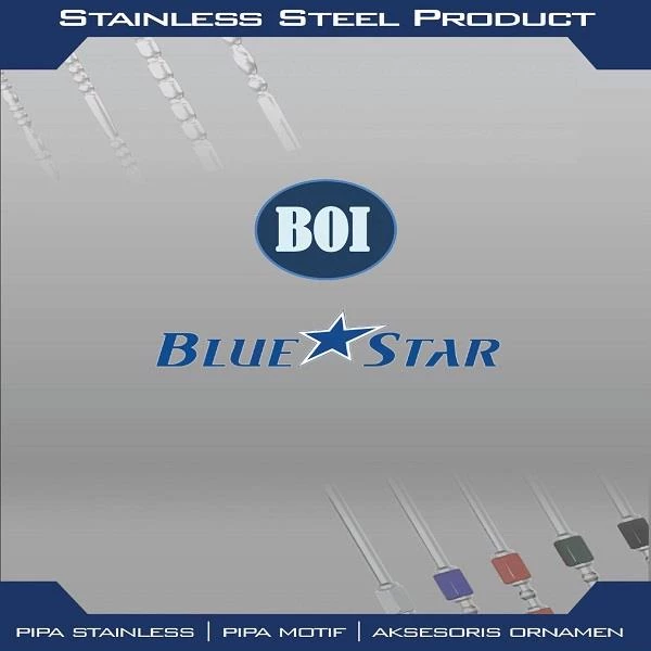 Pipa Ornamen Stainless 201 dan 304 Blue Star
